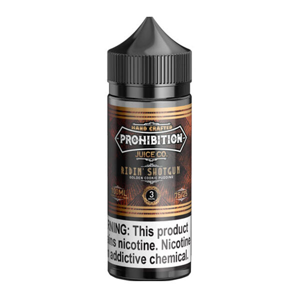 PROHIBITION - RIDIN' SHOTGUN - GOLDEN COOKIE PUDDING - E - LIQUID - 6MG - 100ML - Gulshans - Since 1985