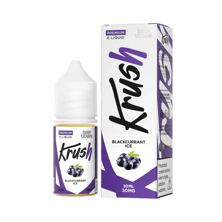 DRIP DOWN KRUSH SERIES BLACKCURRANT ICE 3OMG,50MG - 30ML - Gulshans - Since 1985