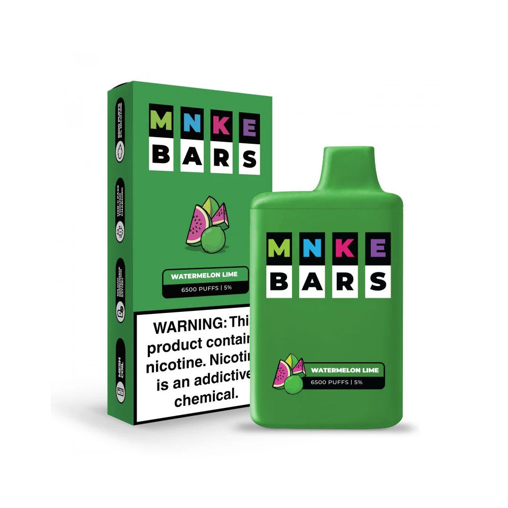 MNKE Bars Disposable Vape – Watermelon Lime - Gulshans - Since 1985