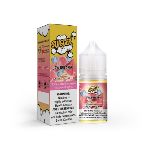 Slugger Jaw Breaker Series Peach Watermelon Ice – 30ml Nic Salt - Gulshans - Since 1985