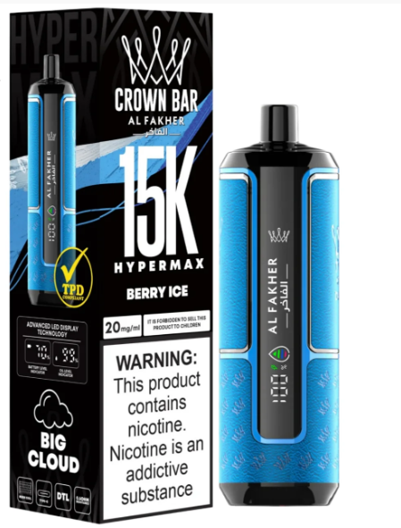 AL FAKHER 15K CROWN BAR HYPERMAX DISPOSABLE-BERRY ICE 6MG