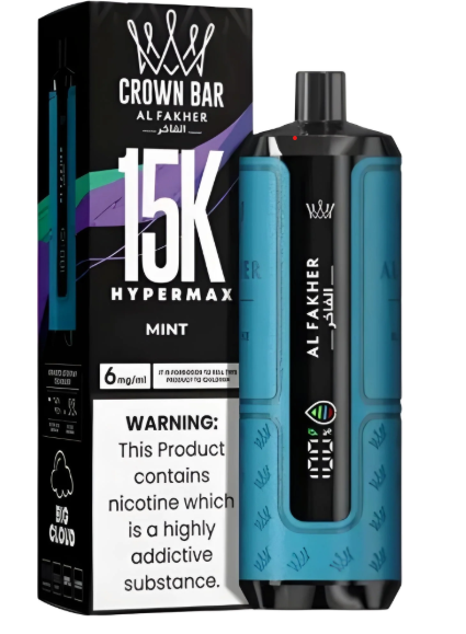 AL FAKHER CROWN BAR 15K HYPERMAX DISPOSABLE- MINT 6MG - Gulshans - Since 1985