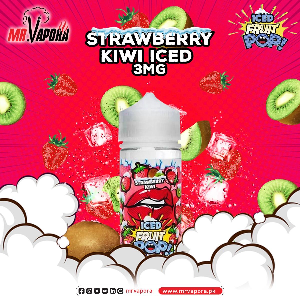 POPVAPORS - STRAWBERRY KIWI ICED 3MG - 100ML - Gulshans - Since 1985
