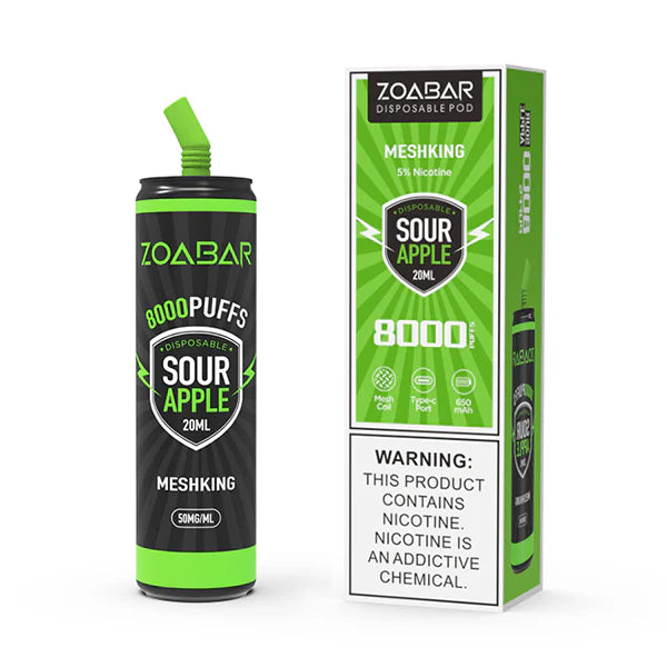 ZOABAR - SOUR APPLE - 8000 PUFFS 5% - Gulshans - Since 1985