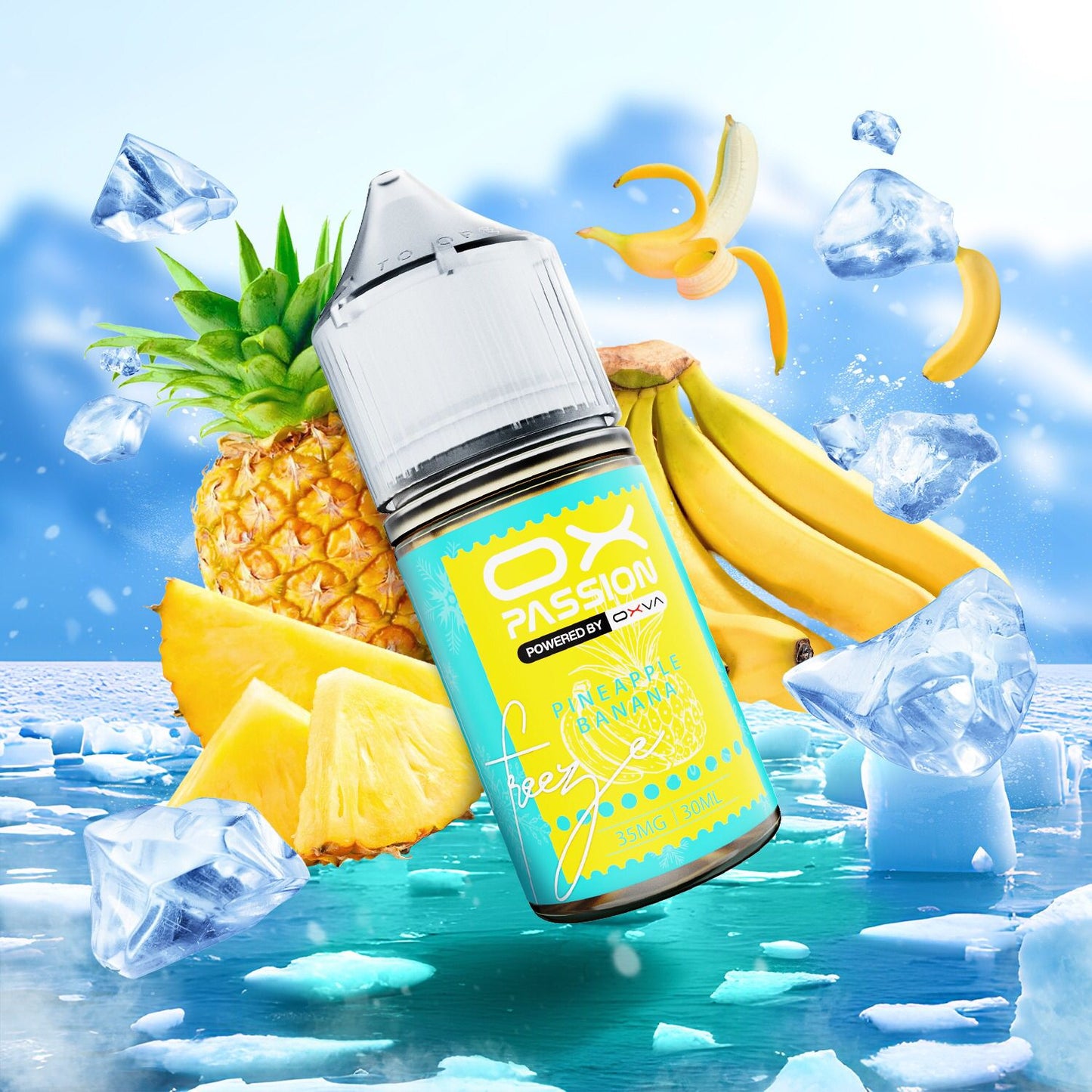 OXVA PASSION FREEZE PINEAPPLE BANANA 35MG,55MG 30ML