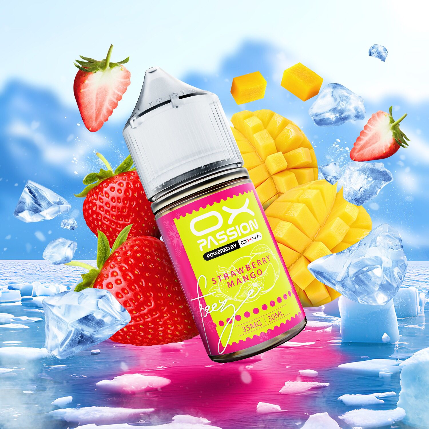 OXVA PASSION FREEZE STRAWBERRY MANGO 55MG 30ML - Gulshans - Since 1985