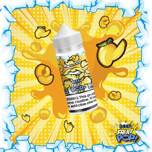 POP VAPORS - MANGO PEACH ICED E- LIQUID - 6MG - 100ML