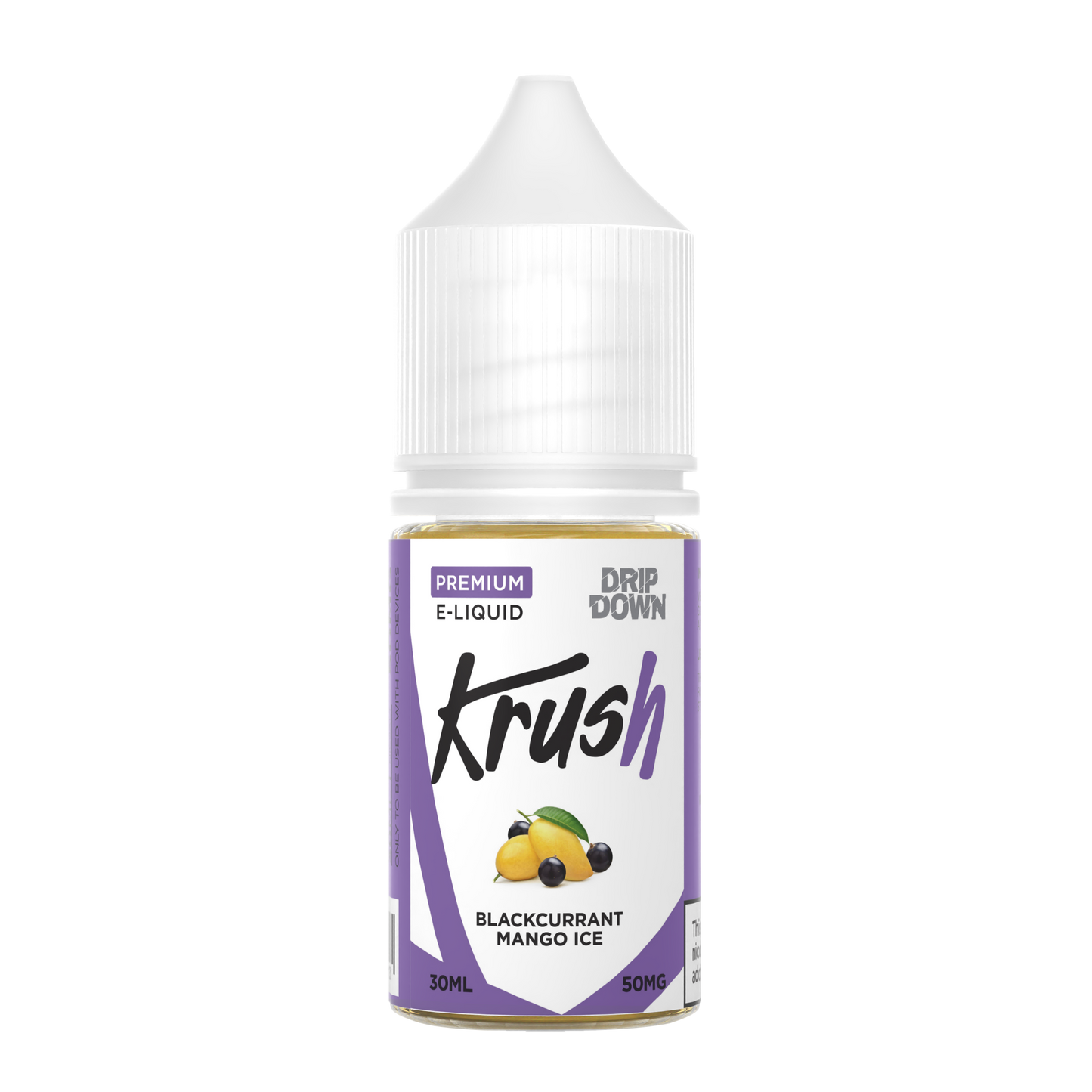 DRIP DOWN KRUSH SERIES BLACKCURRANT MANGO ICE 30MG,50MG -  30ML - Gulshans - Since 1985