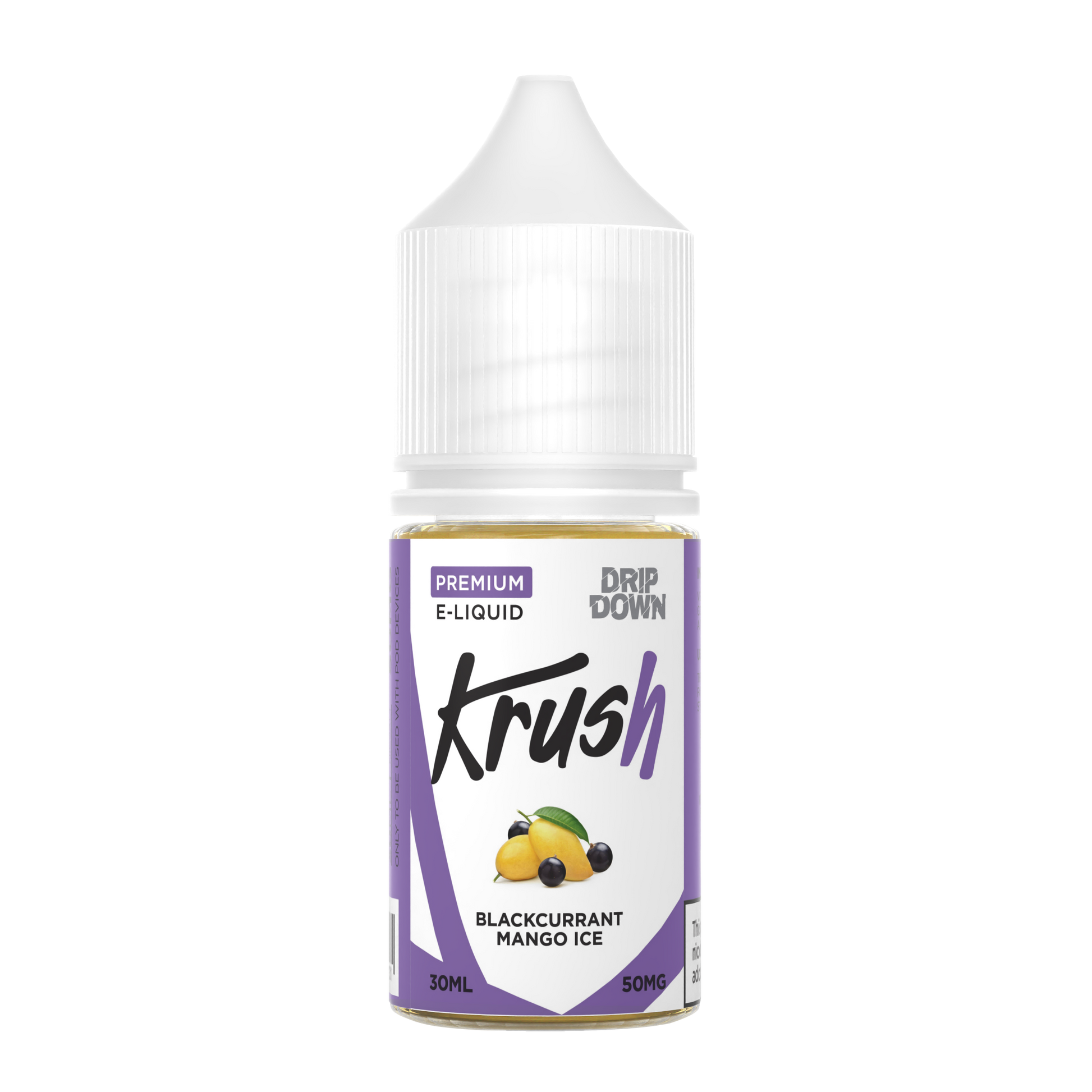 DRIP DOWN KRUSH SERIES BLACKCURRANT MANGO ICE 30MG,50MG -  30ML - Gulshans - Since 1985