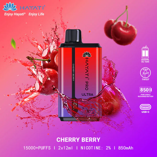 HAYATI PRO ULTRA CHERRY BERRY 15000 PUFFS - Gulshans - Since 1985