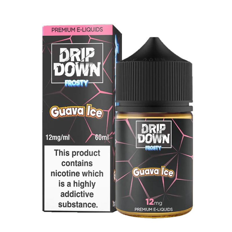 Drip Down E Liquids – Frosty Guava Ice 60ml  (12 mg)