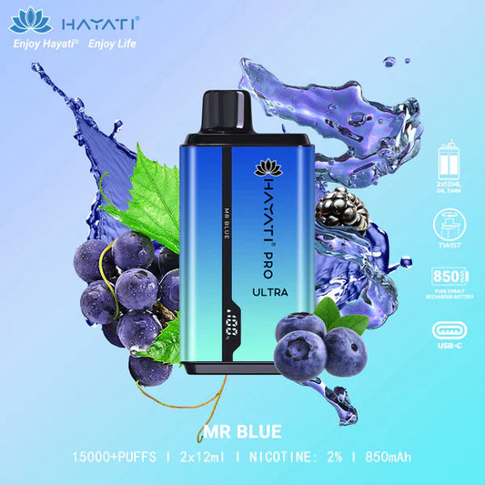 HAYATI PRO ULTRA MR BLUE 15000 PUFFS - Gulshans - Since 1985
