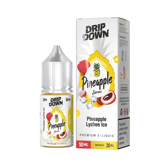 DRIP DOWN PINEAPPLE SERIES PINEAPPLE LYCHEE ICE 30MG,50MG - 30ML - Gulshans - Since 1985