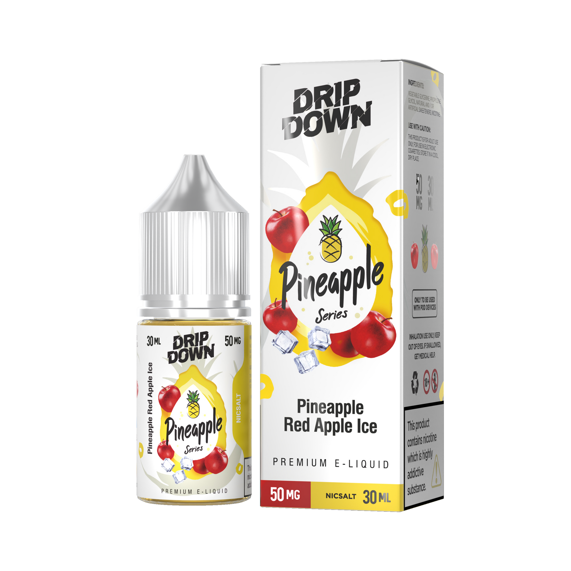 DRIP DOWN PINEAPPLE SERIES PINEAPPLE RED APPLE ICE  30MG,50MG -30ML - Gulshans - Since 1985