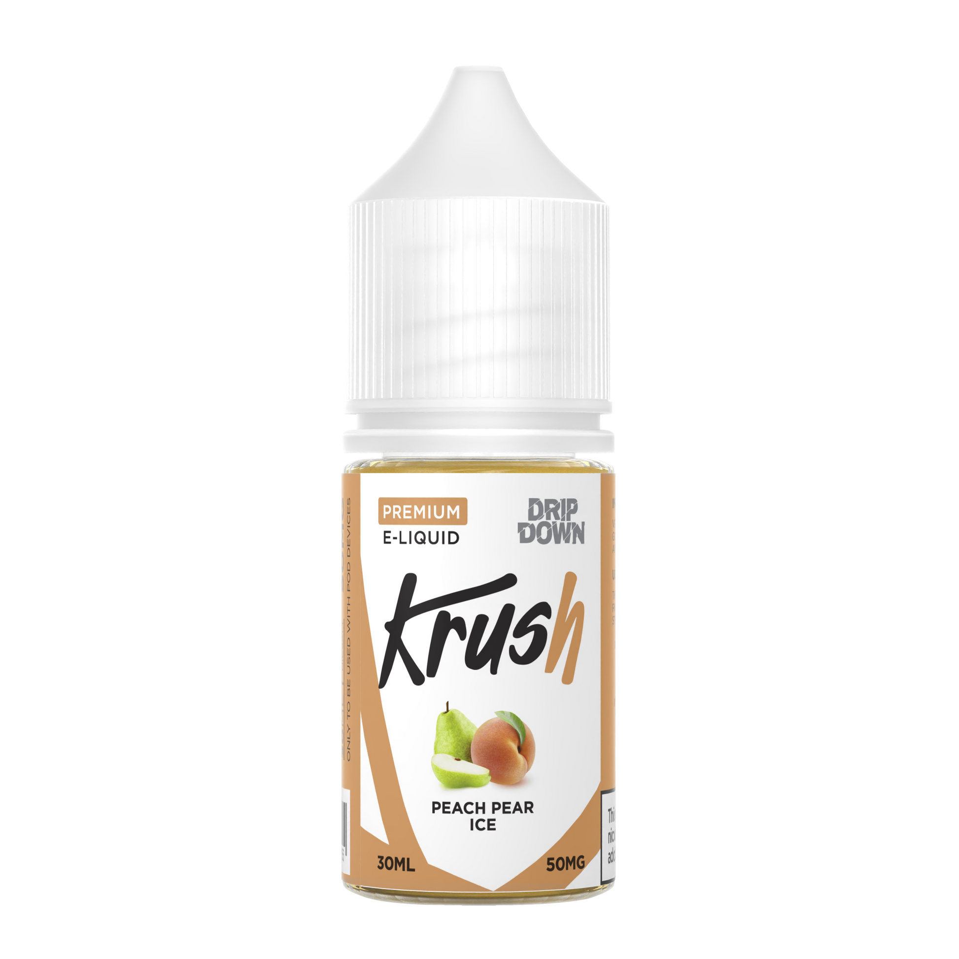 DRIP DOWN KRUSH SERIES PEACH PEAR ICE 30MG,50MG -  30ML - Gulshans - Since 1985