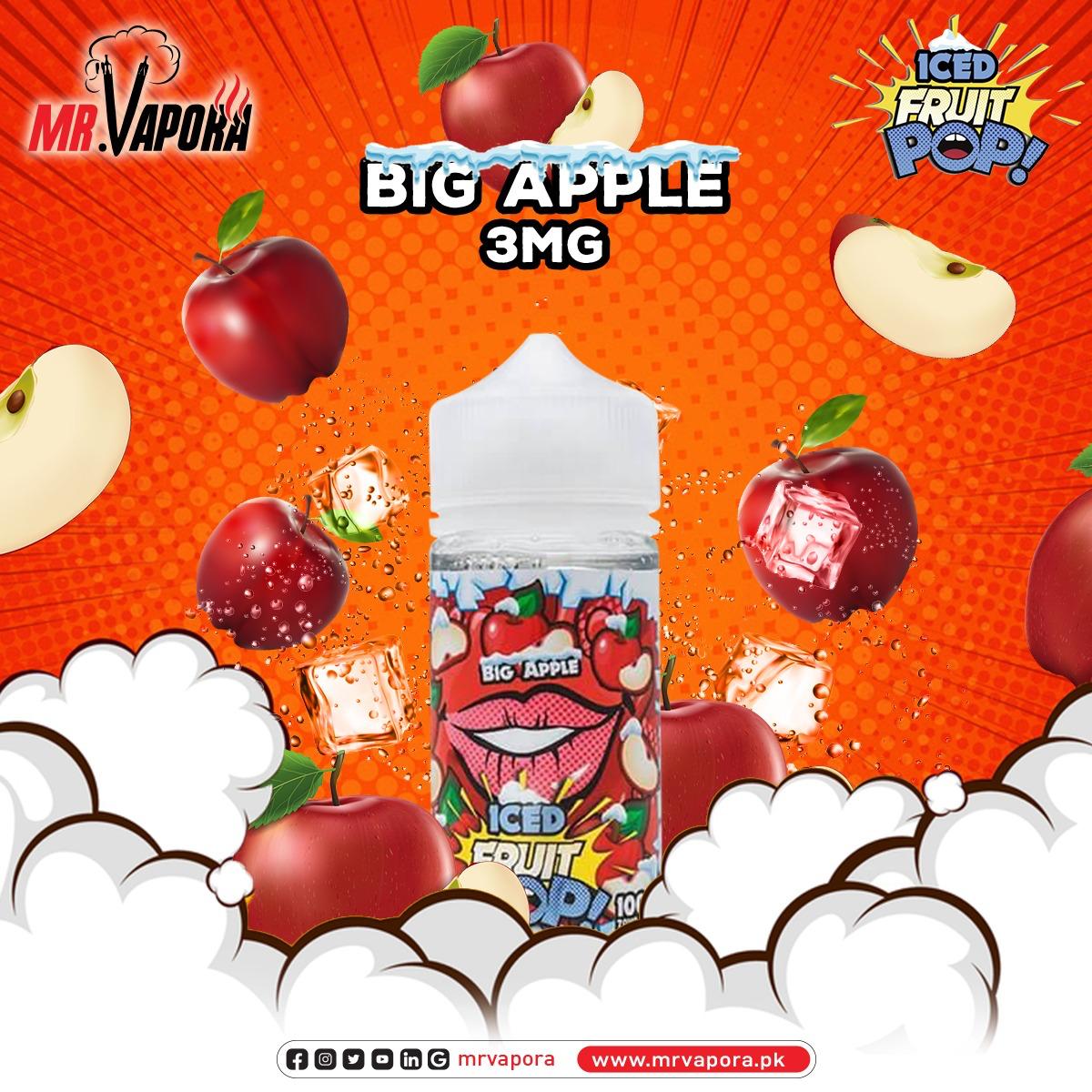 POP VAPORS BIG APPLE 3MG 100ML