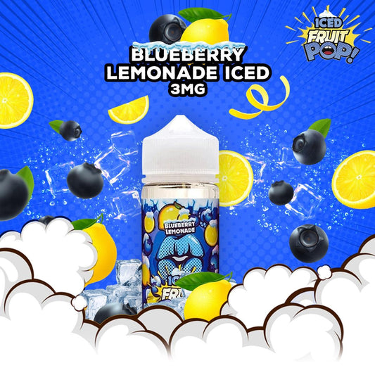 POP VAPORS - BLUEBERRY LEMONADE ICED E- LIQUID- 3MG -100ML